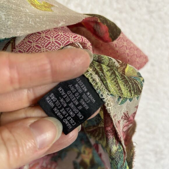 Investments XL Womens Sheer Floral Blouse Cottage Core Casual Feminine MultiColr - Picture 8 of 9